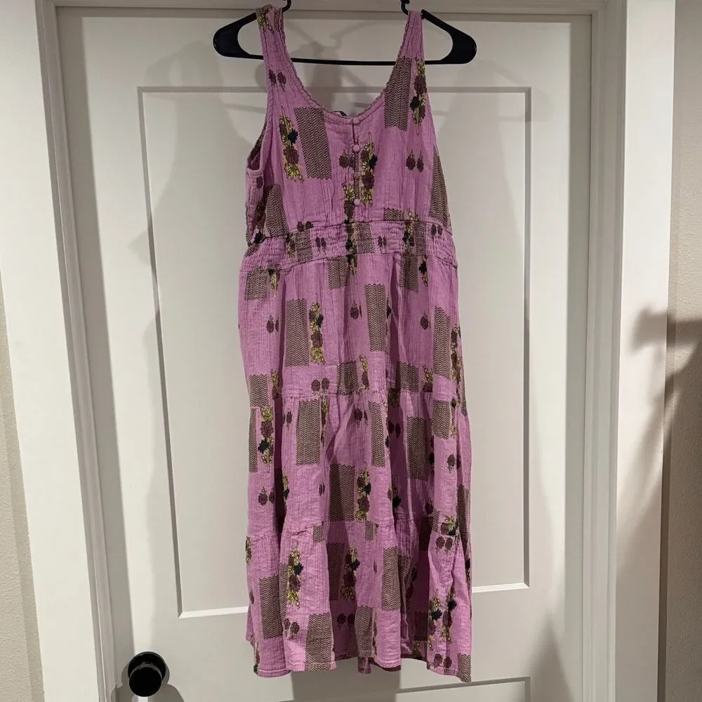 Floral Patchwork Sleeveless Dress